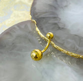 14G Implant Grade Titanium Plain Gold Belly Button Ring